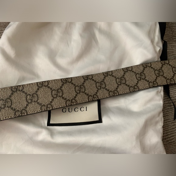Authentic GUCCI GG Plus Monogram Interlocking G Belt in Dark Brown Size 75 - Picture 6 of 12